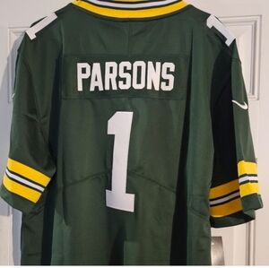 Green Bay Packers Nike Green and Yellow Parsons #1 Football Jersey
